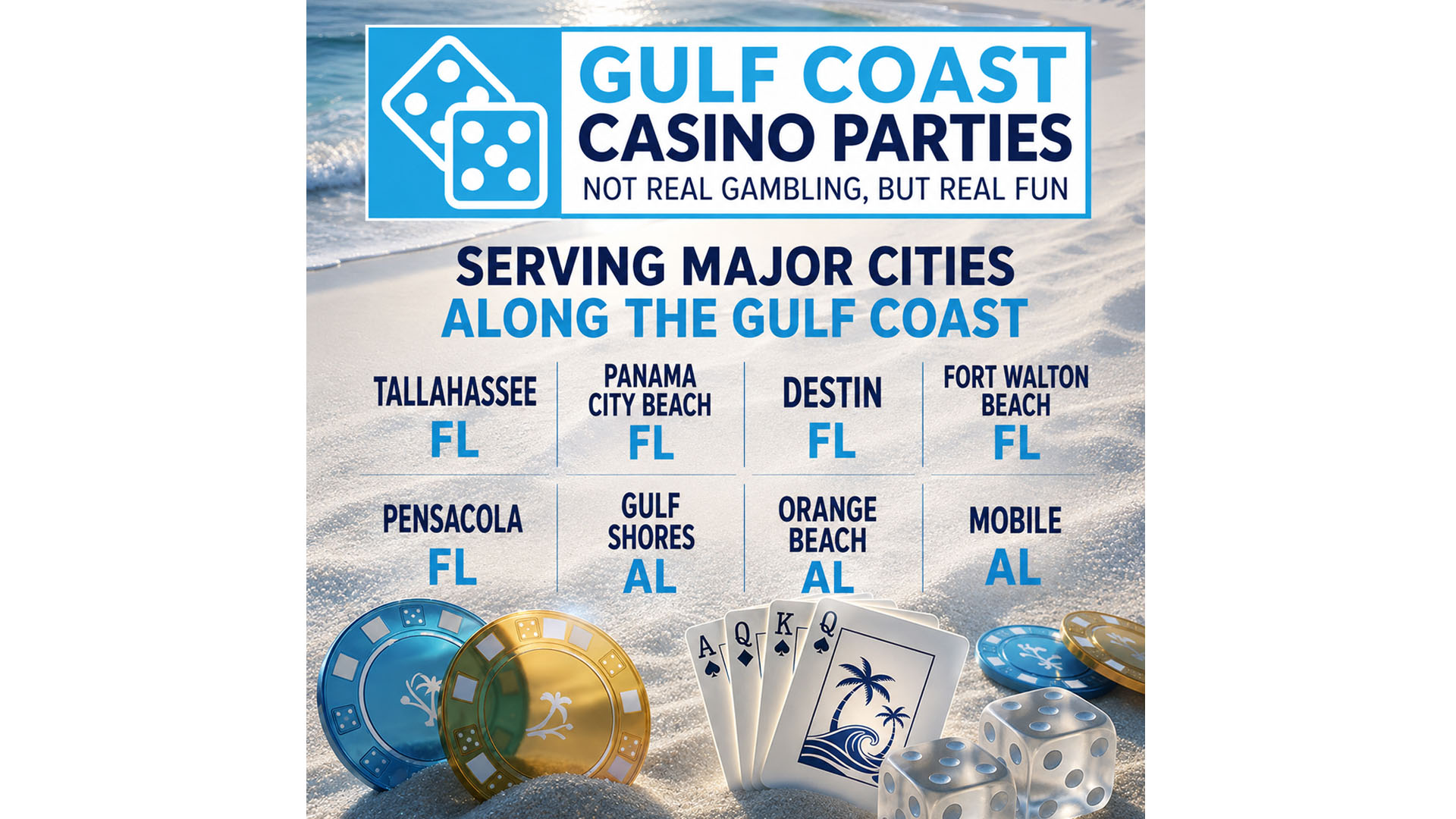 Gulf Coast Casino Parties casino party setup